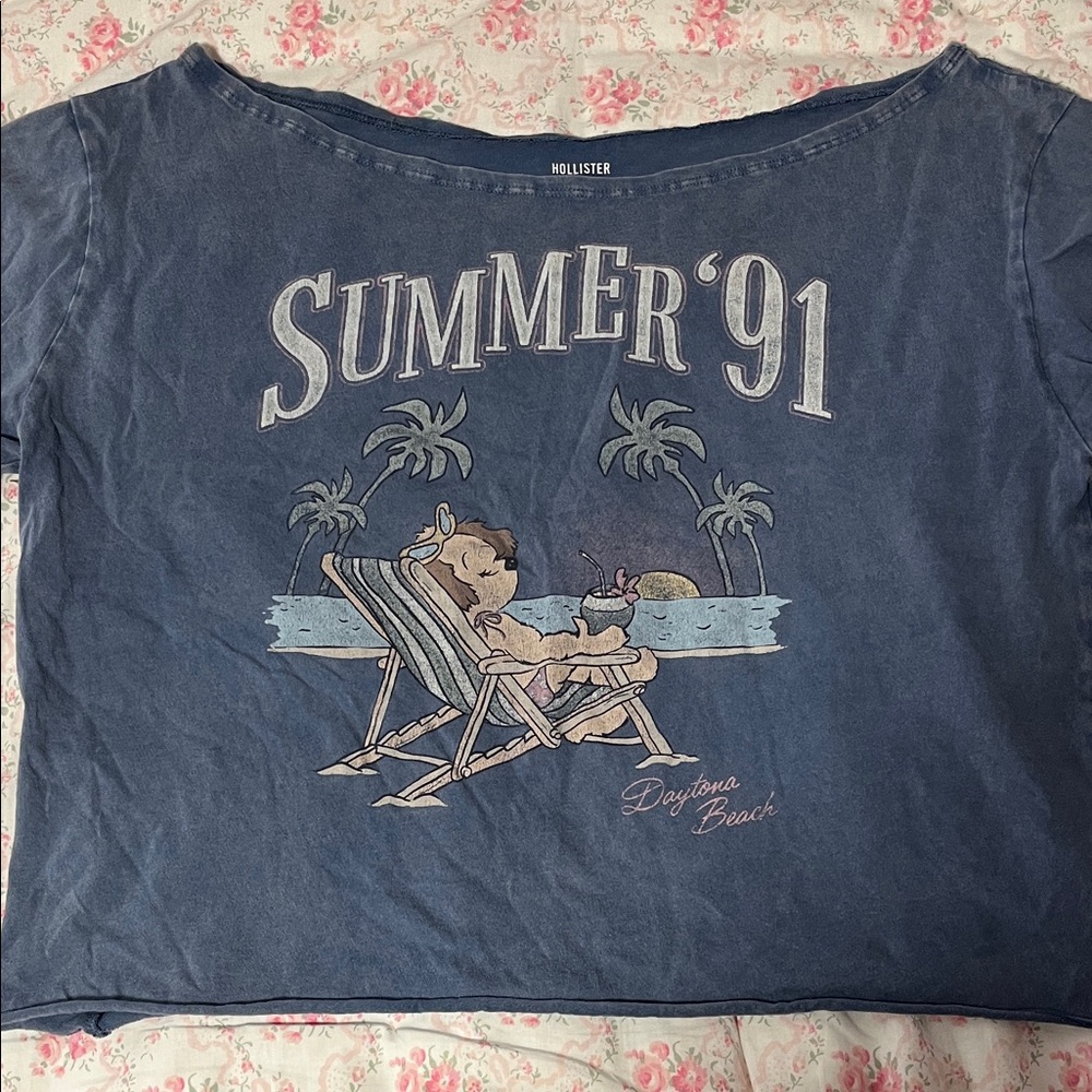 Hollister Blue Summer '91 Graphic Tee